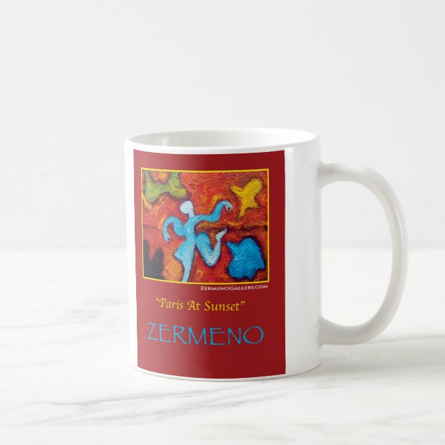 "Paris At Sunset" by Zermeno Coffee Mug (Right)
