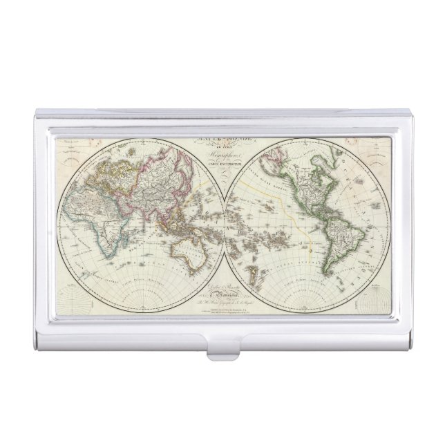 Paris Atlas Map Business Card Holder (Front)