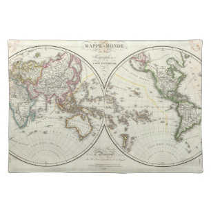 Paris Atlas Map Cloth Placemat