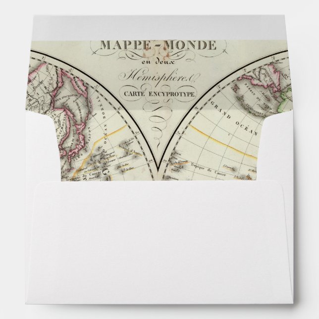 Paris Atlas Map Envelope (Back (Bottom))