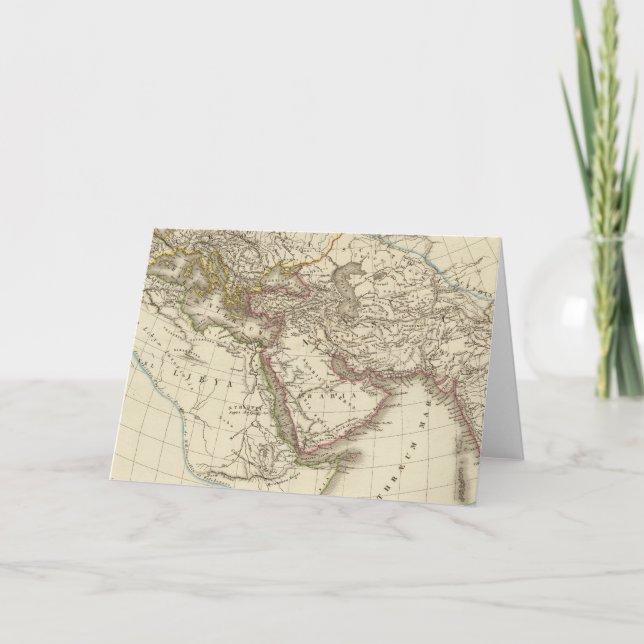 Paris atlas map holiday card (Front)