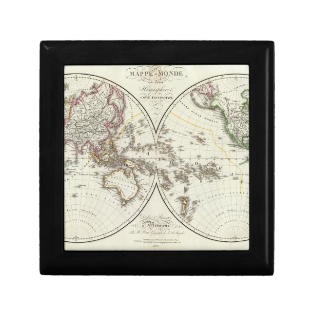 Paris Atlas Map Keepsake Box (Front)