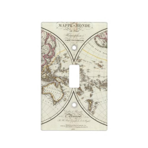 Paris Atlas Map Light Switch Cover