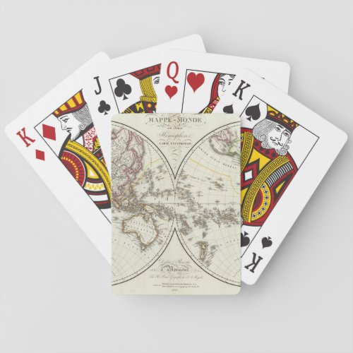 Paris Atlas Map Playing Cards