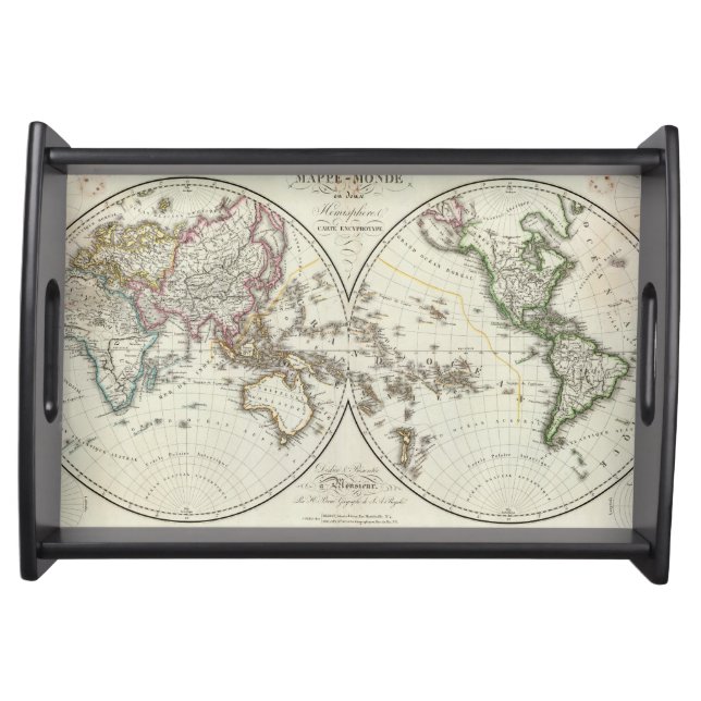 Paris Atlas Map Serving Tray (Front)
