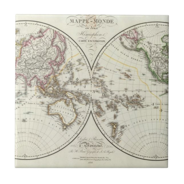 Paris Atlas Map Tile (Front)