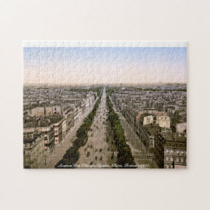Paris Avenue Des Champs Elysses, 1900 France Jigsaw Puzzle