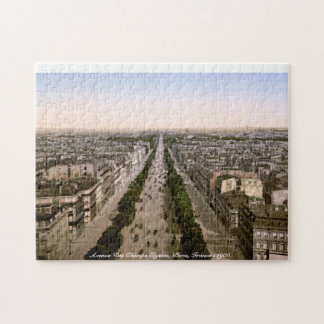 Paris Avenue Des Champs Elysses, 1900 France Jigsaw Puzzle