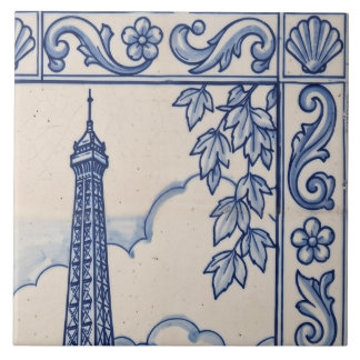 Paris Azulejo Mural Tile 2 of 6 Top Right