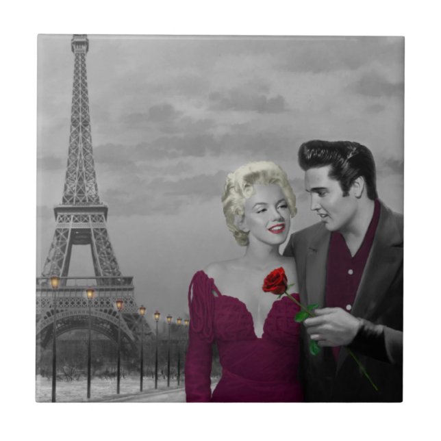 Paris B&W Ceramic Tile (Front)