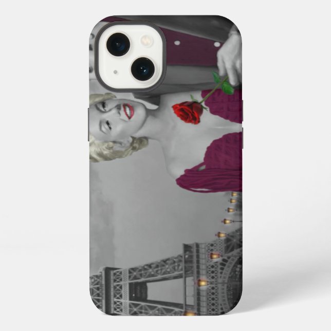 Paris B&W Iphone Case (Back)