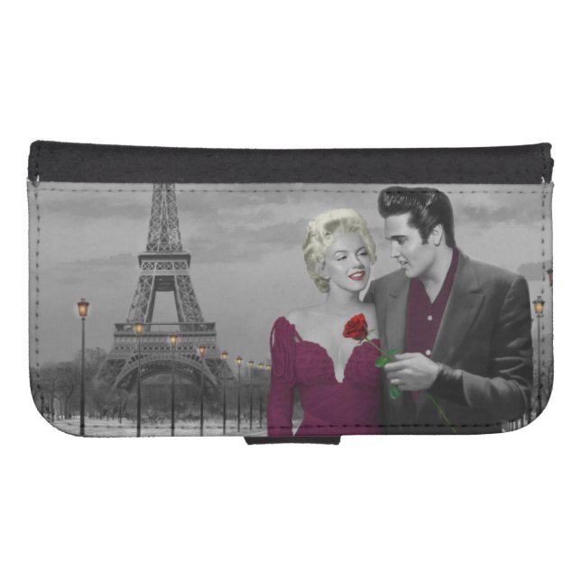 Paris B&W Samsung Galaxy Wallet Case (Front (Horizontal))