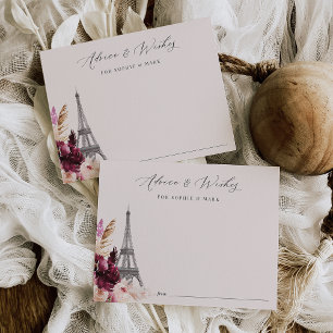 Paris Baby Shower Advice & Wishes Card