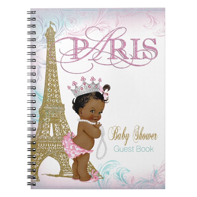 Paris Baby Shower Guest Book (Front)