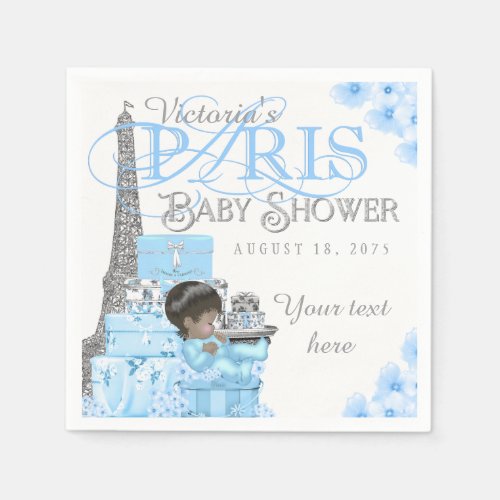 Paris Baby Shower Napkins Ethnic Boy Baby Shower