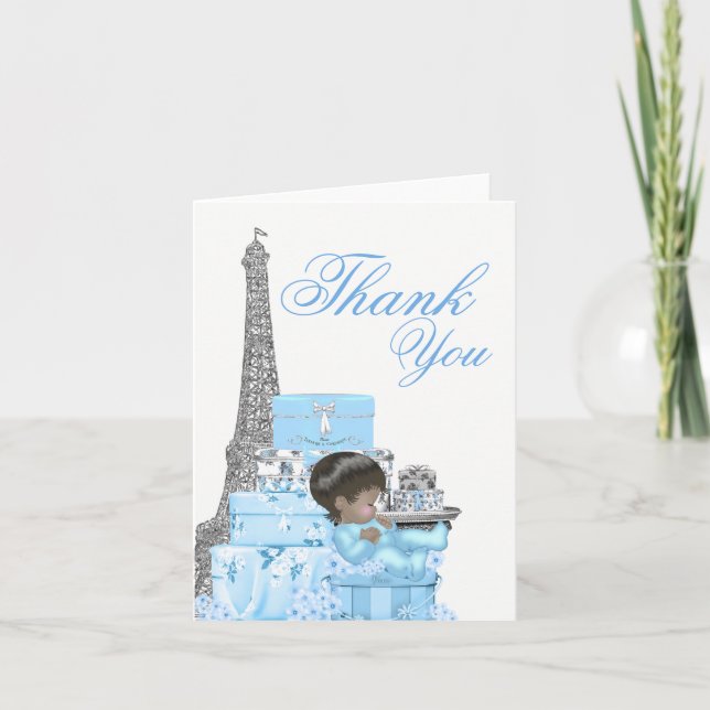 Paris Baby Shower Thank You Cards (Front)