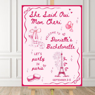 Paris Bachelorette Welcome Sign Template Paris Hen
