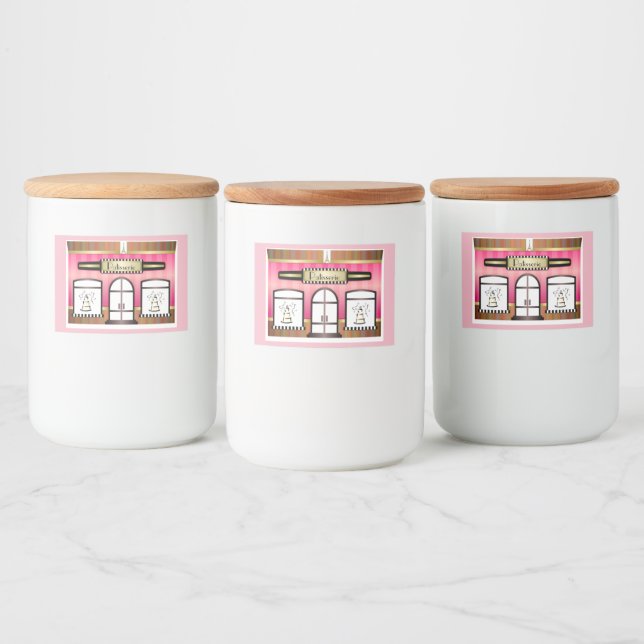 Paris Bakery French Patisserie Food Label (Bottles)