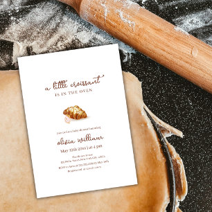 Paris Bakery Pastry Croissant Baby Shower Invitation