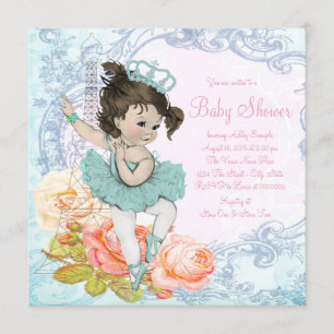 Paris Ballerina Baby Shower Invitation