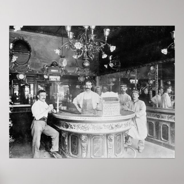 Paris Bar, 1895. Vintage Photo Poster (Front)
