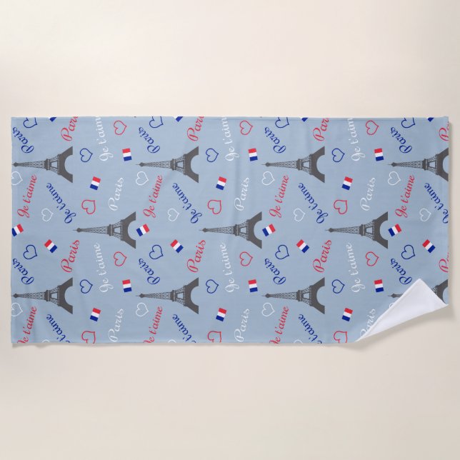 Paris Beach Towel (Front)
