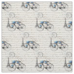 Paris Bicycle Forgetmenot Fabric