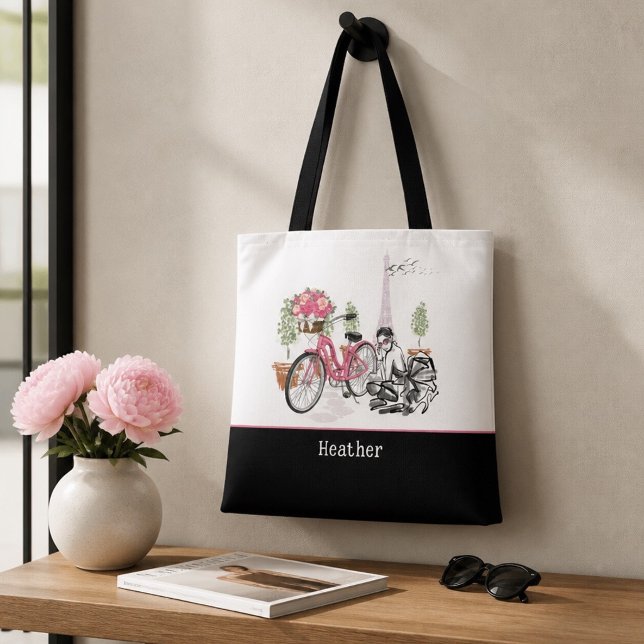 Paris Bike Ride Personalized Tote Bag (Creator Uploaded)