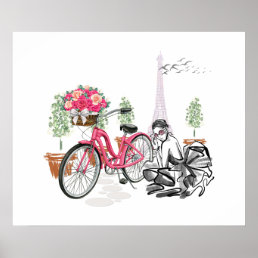 Paris Bike Ride Poster