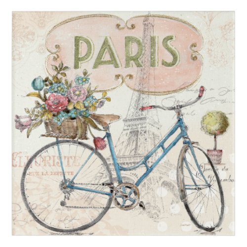 Paris Bike With Flowers Acrylic Print