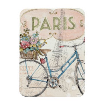 Paris Bike With Flowers Magnet