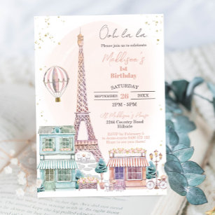 Paris Birthday Invitation