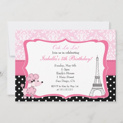 Paris Birthday Invitation