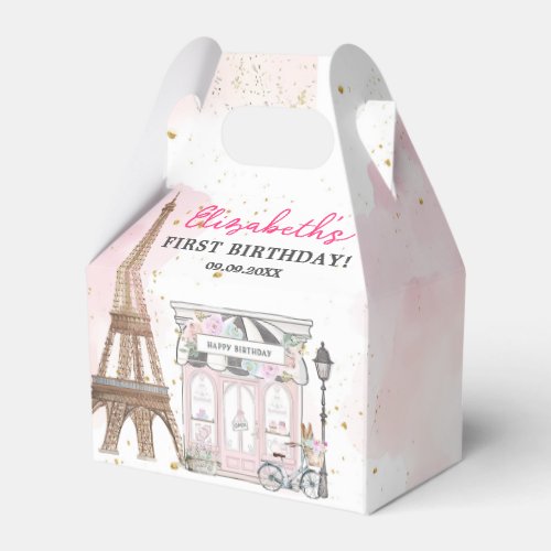 Paris Birthday Parisian Cafe Tea Party Birthday Favor Boxes