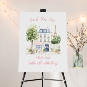 Paris Birthday Parisian Cafe Tea Party Foam Board