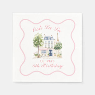 Paris Birthday Parisian Cafe Tea Party Napkins