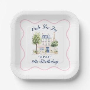 Paris Birthday Parisian Cafe Tea Party Paper Plates