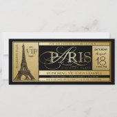Paris Birthday Party Invitation Ticket Invitations (Front)