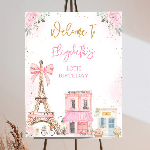 Paris Birthday Welcome Sign