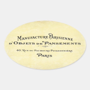 Paris Biz Card Oval Sticker
