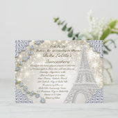 Paris Bling Birthday Party Invitation (Standing Front)