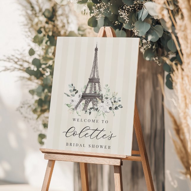 Paris Bloom Bridal Shower Welcome Sign (Creator Uploaded)