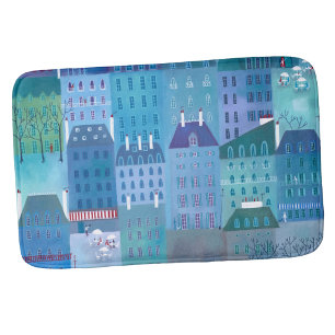 Paris Blue Bath Mat
