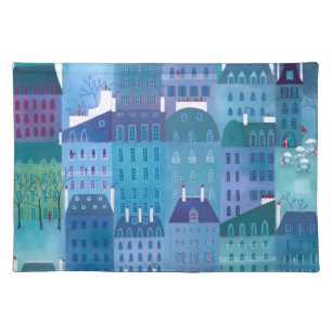 Paris Blue Cloth Placemat