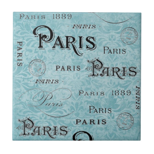 Paris | Blue Damask Tile (Front)