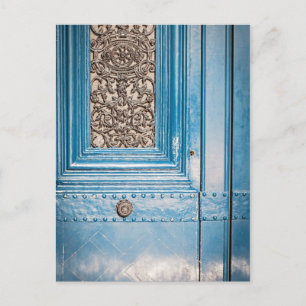 Paris Blue Door – Fine Art Photography Postcard