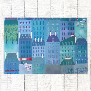 Paris Blue Doormat