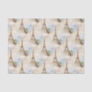 Paris Blue Hydrangea Vintage Romantic Tissue Paper
