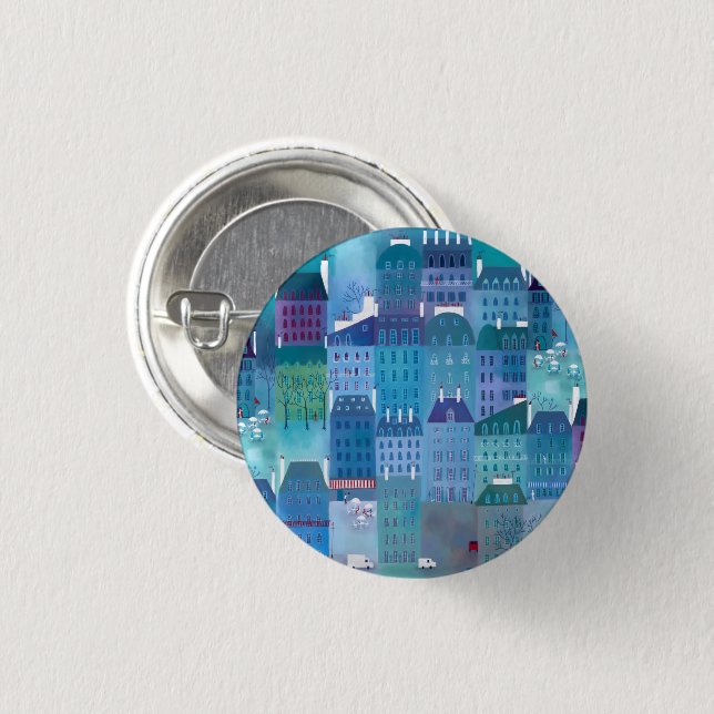 Paris Blues Button (Front & Back)