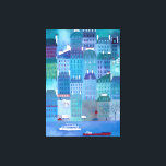 Paris Blues Canvas Print<br><div class="desc">Modern cityscape painting of Paris in the spring.  For those who love France and French architecture.
Original art by Nic Squirrell</div>